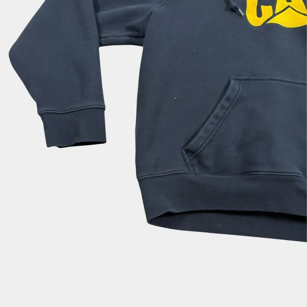 Caterpillar CAT Hoodie Men XL Black Yellow Embroidered Logo Workwear Sweatshirt - Picture 6 of 11